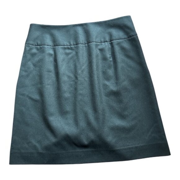 J. CREW 100% WOOL SAILOR SKIRT BLACK FRONT PLEAT SIDE BUTTONS SIZE 8 - Picture 2 of 8